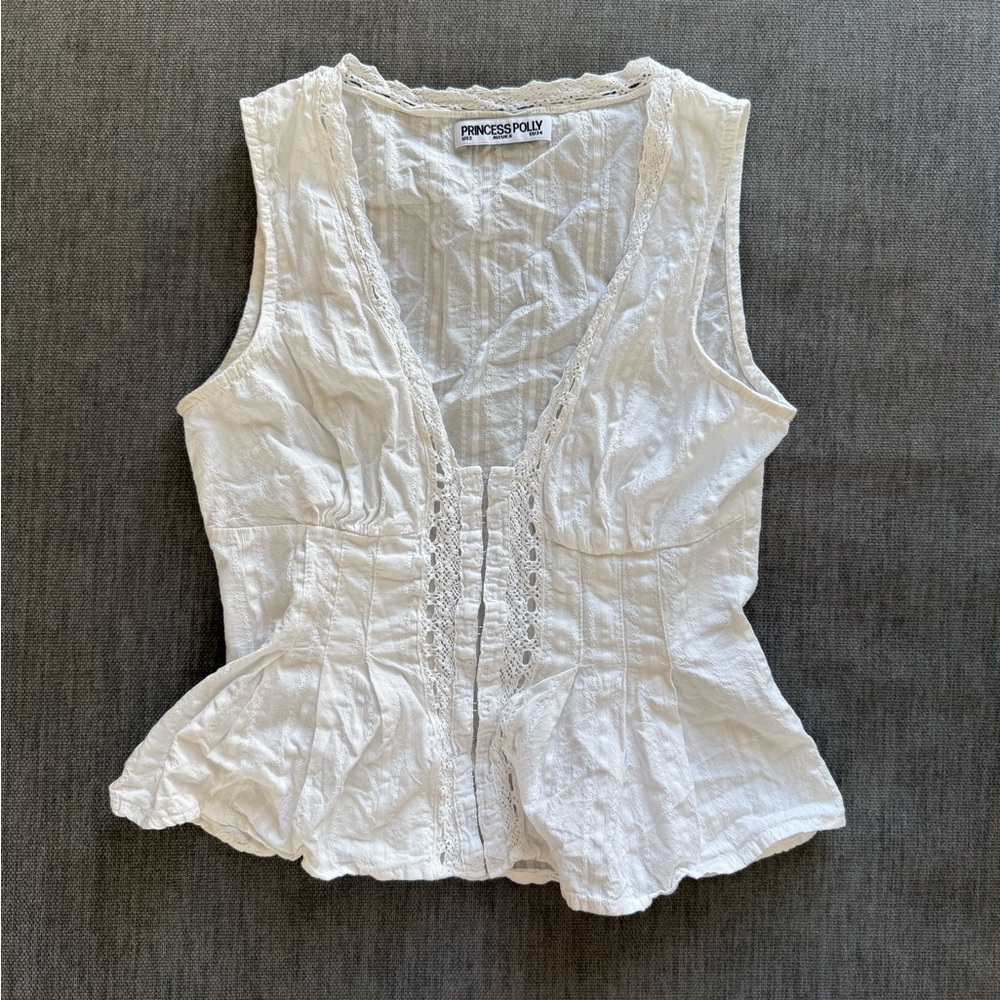 Princess Polly Zaylenna Lace Pleated Top